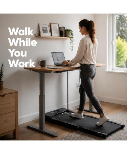 Aspire T030 Walking Pad Treadmill  (With handrail ,Ipad holder, Remote control, 2-level Manual incline )