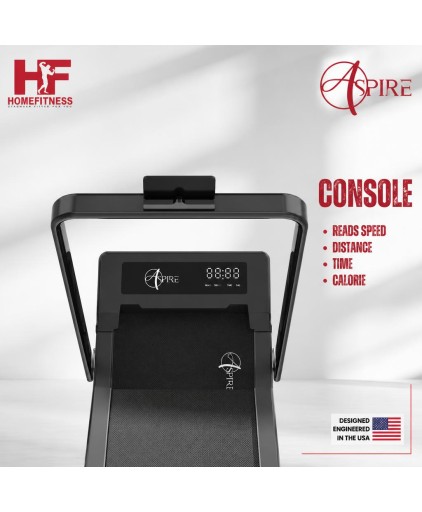 Aspire T030 Walking Pad Treadmill  (With handrail ,Ipad holder, Remote control, 2-level Manual incline )