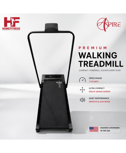 Aspire T030 Walking Pad Treadmill  (With handrail ,Ipad holder, Remote control, 2-level Manual incline )