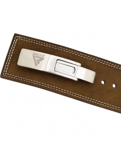 RDX Leather Powerlifting Belt in Brown (Pro Liver)