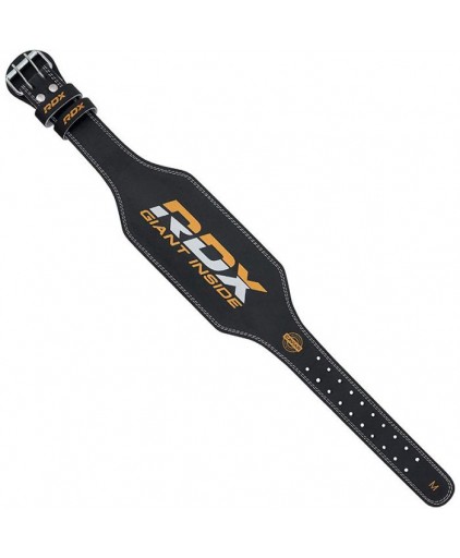 RDX Leather 6" Weightlifting Belt in Black