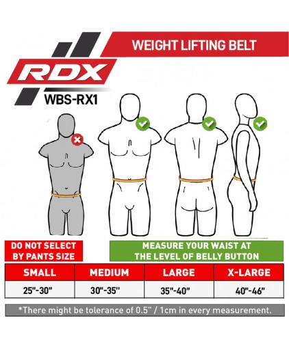 RDX RX1 Weightlifting Belt in Black