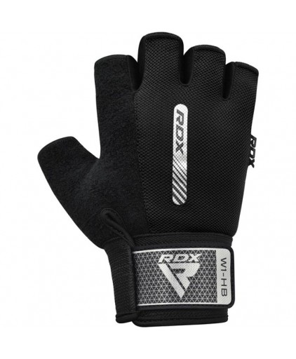 RDX W1 Gym Weighlifting Workout Gloves in Black