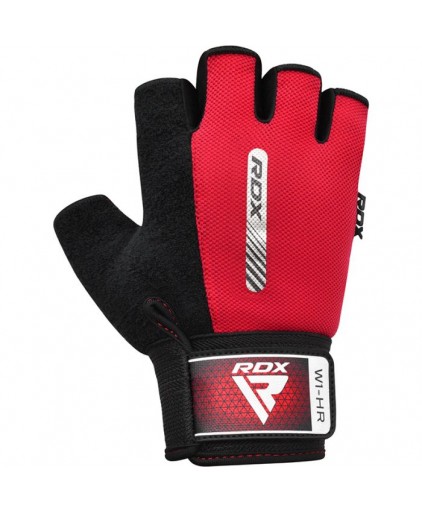 RDX W1 Gym Weighlifting Workout Gloves in Red