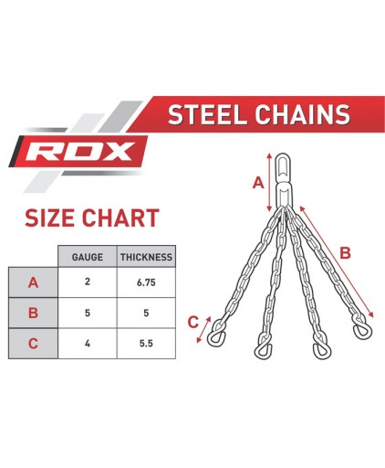 RDX X14 4 Panel Punch Bag Chains