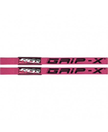 RDX W2 Weighlifting Straps (Black/Red/Pink)